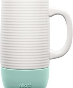 18oz Ceramic Travel Mug with Handle and Lid