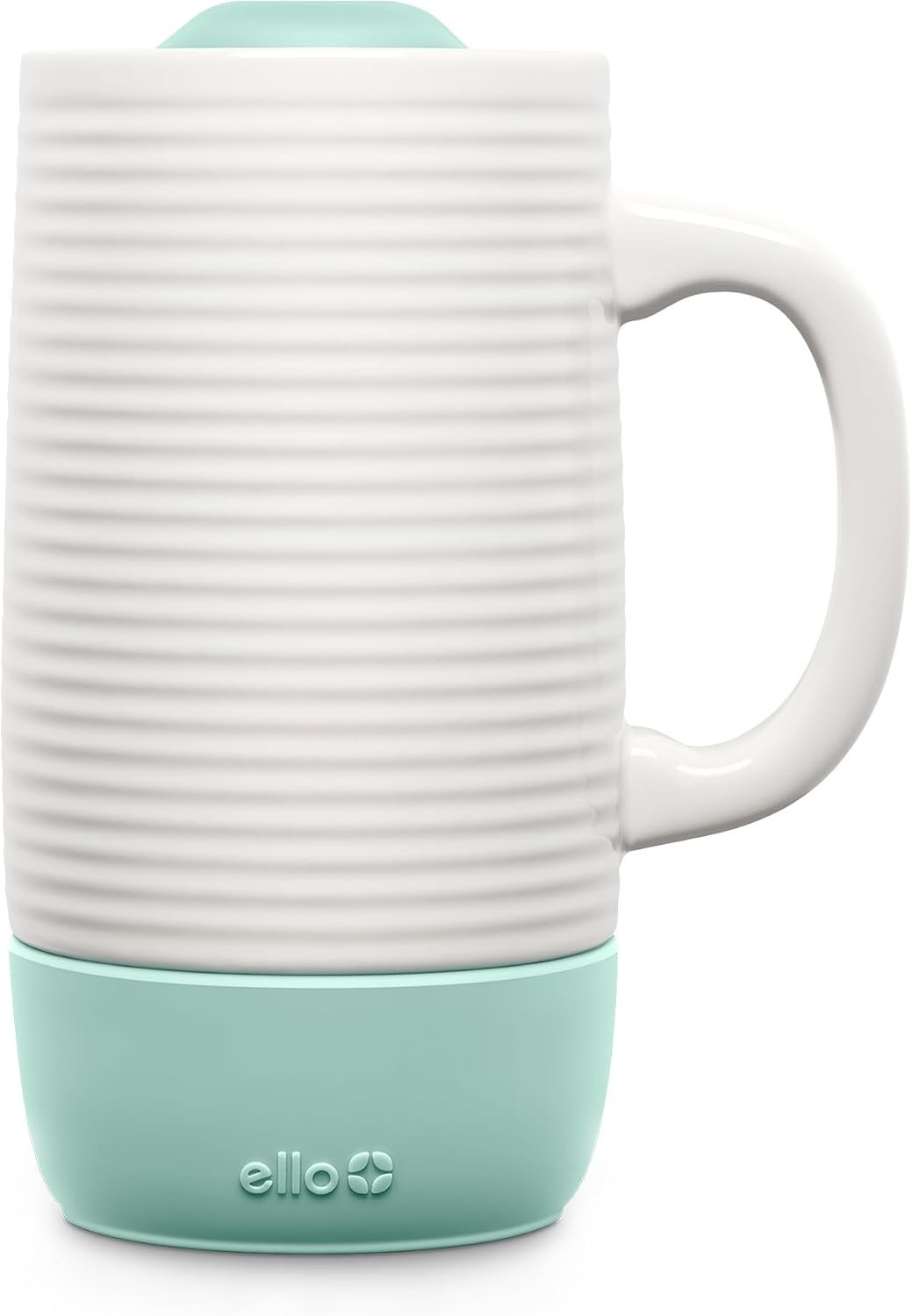 18oz Ceramic Travel Mug with Handle and Lid