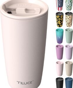 TILUCK 20 oz Insulated Coffee Tumbler with Lid