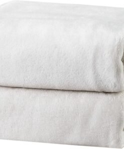 Soft White Fleece Blanket Queen Size Luxury