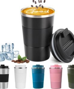 Insulated Stainless Steel Coffee Mug with Leakproof Lid