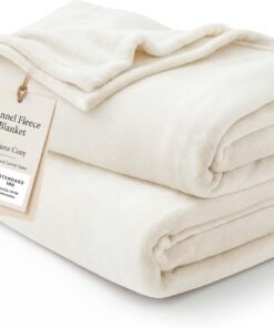 Cream GentleSoft Fleece Blanket Queen Size
