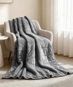 Soft Weighted Sherpa Fleece Blanket for Adults