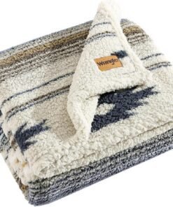 Wrangler Sherpa Reverse Throw Blanket 50x60