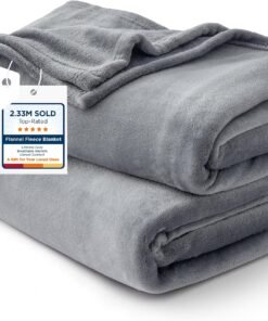 Brushed Cotton Throw Blanket Mushroom White