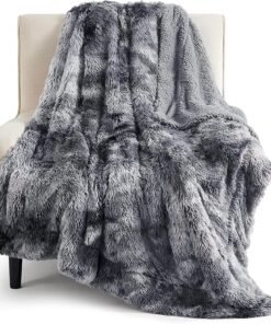 Fluffy Faux Fur Sherpa Fleece Blanket Throw